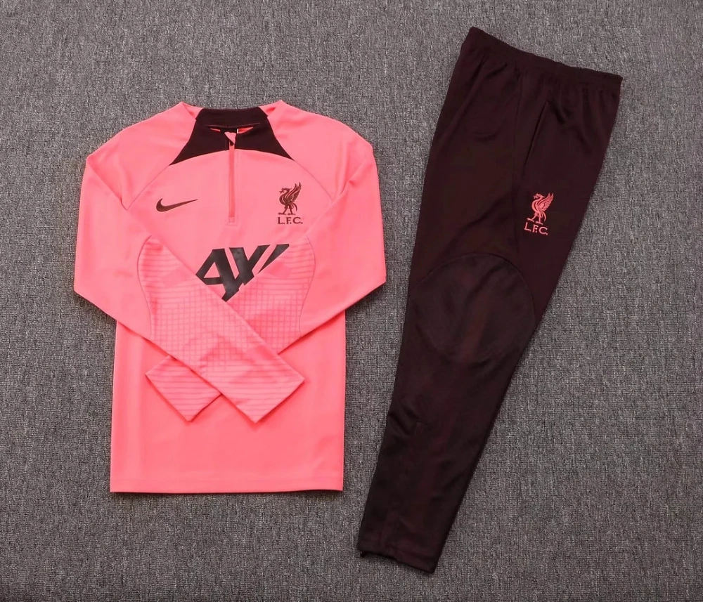 Liverpool Half-Pull Training Suit Pink Jersey 2022/2023