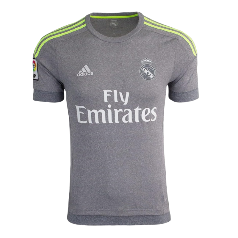 2015-16 Real Madrid Away Retro Jersey Grey Shirt