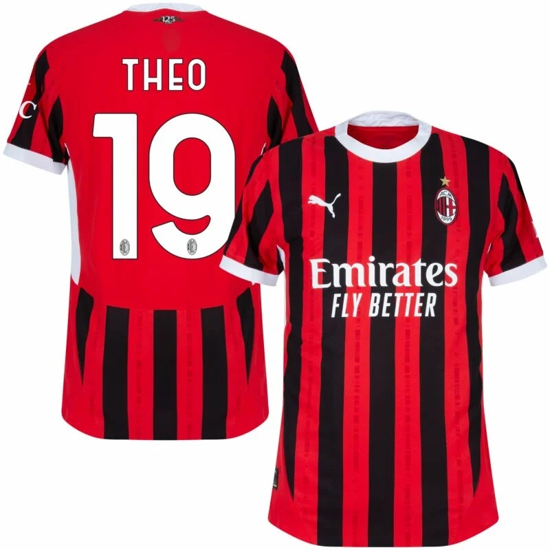AC Milan Home Theo 19 Shirt Fan version 2024-2025 Size：S-4XL （Non-Customize）