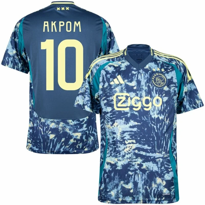 Ajax Away Akpom 10 Shirt 2024-2025  Player version Size：S-2XL Non-Customize