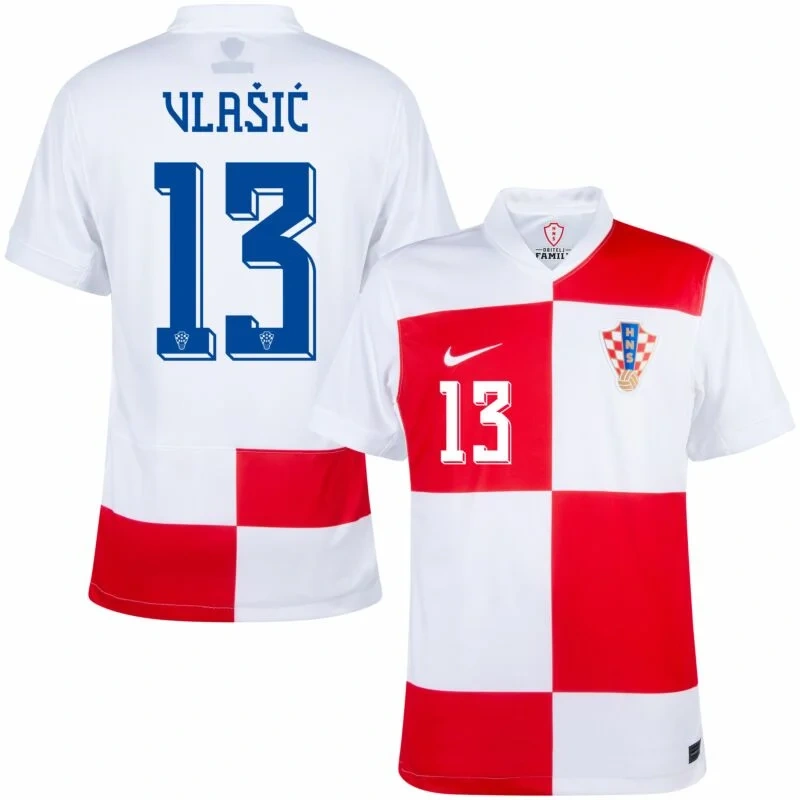 Croatia Home  Vlašić 13 Shirt 2024-2025 Player version Size：S-2XL Non-Customize