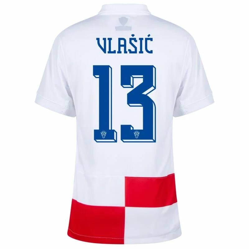 Croatia Home  Vlašić 13 Shirt 2024-2025 Player version Size：S-2XL Non-Customize