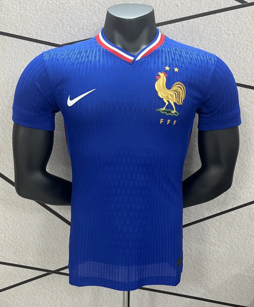 France Home Mbappe 10 Shirt 2024-2025 Player version Size：S-2XL Non-Customize