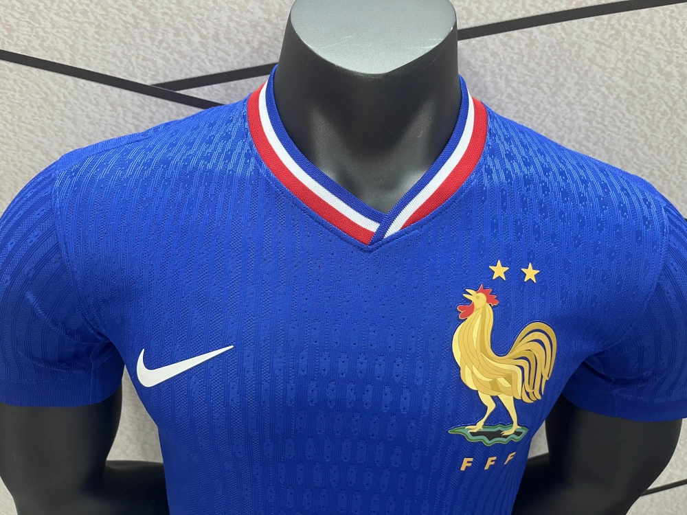 France Home Mbappe 10 Shirt 2024-2025 Player version Size：S-2XL Non-Customize