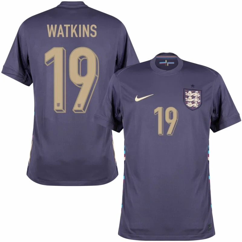 England Away Watkins 19 Shirt 2024-2025 Fan Size：S-2XL Non-Customize