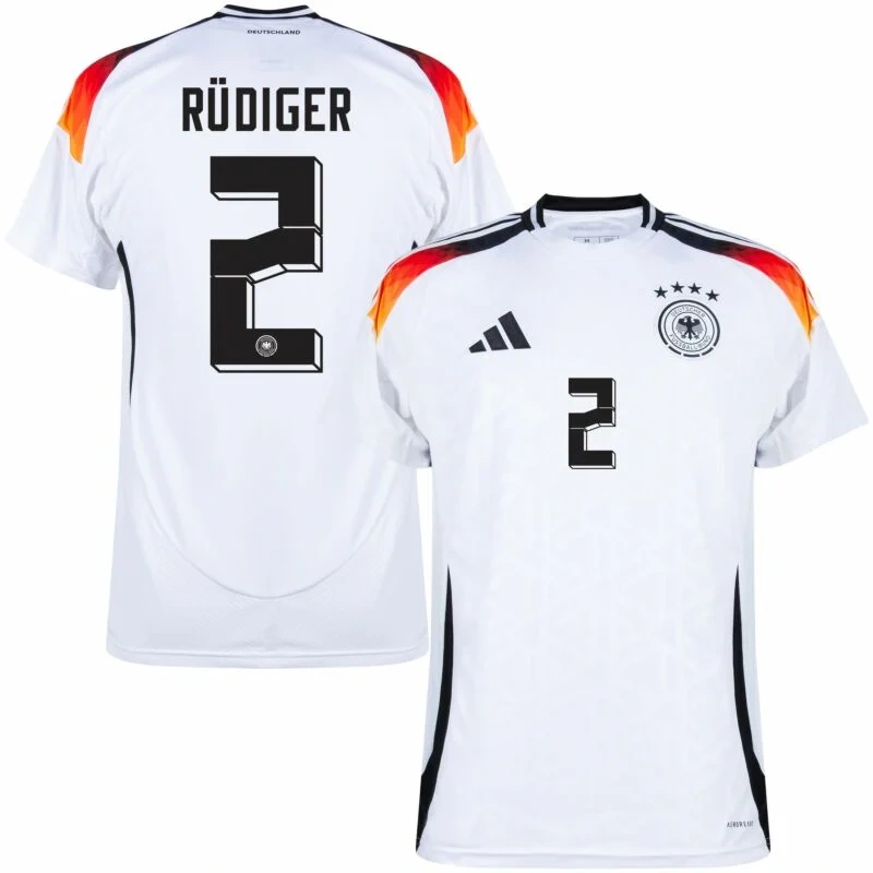 Germany Home Rüdiger 2 Shirt  2024 Fan Size：S-2XL  Non-Customize