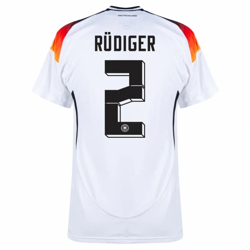 Germany Home Rüdiger 2 Shirt  2024 Fan Size：S-2XL  Non-Customize