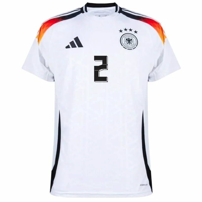 Germany Home Rüdiger 2 Shirt  2024 Player version Size：S-2XL  Non-Customize