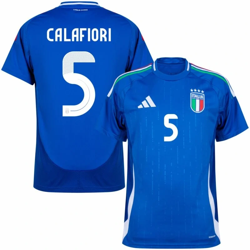 Italy Natio Home Calafiori 5 Shirt 2024-2025 Fan Size：S-2XL Non-Customize