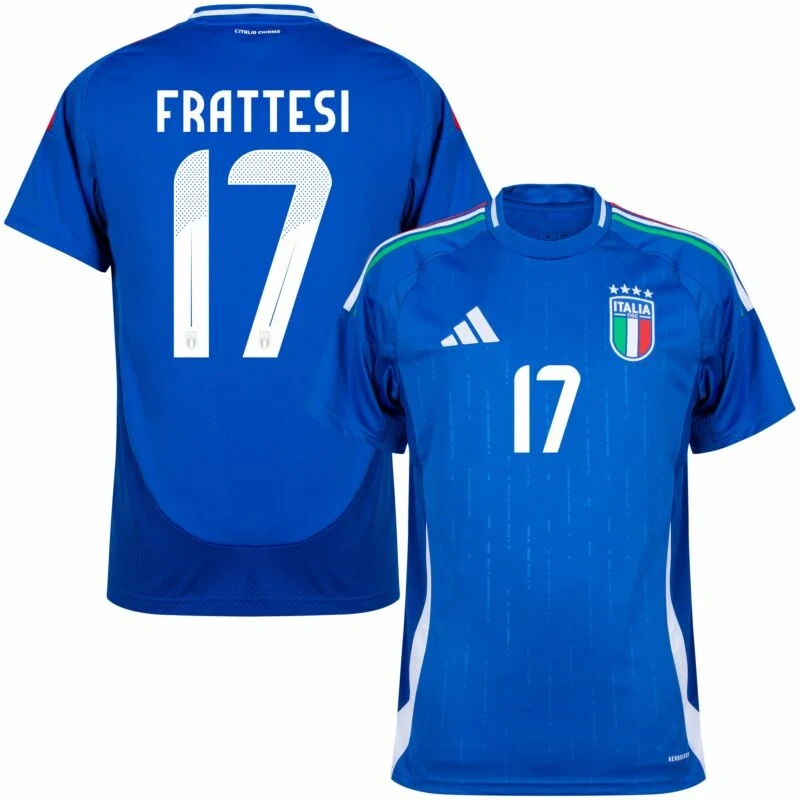 Italy Natio Home Frattesi 17 Shirt 2024-2025 Fan Size：S-2XL Non-Customize