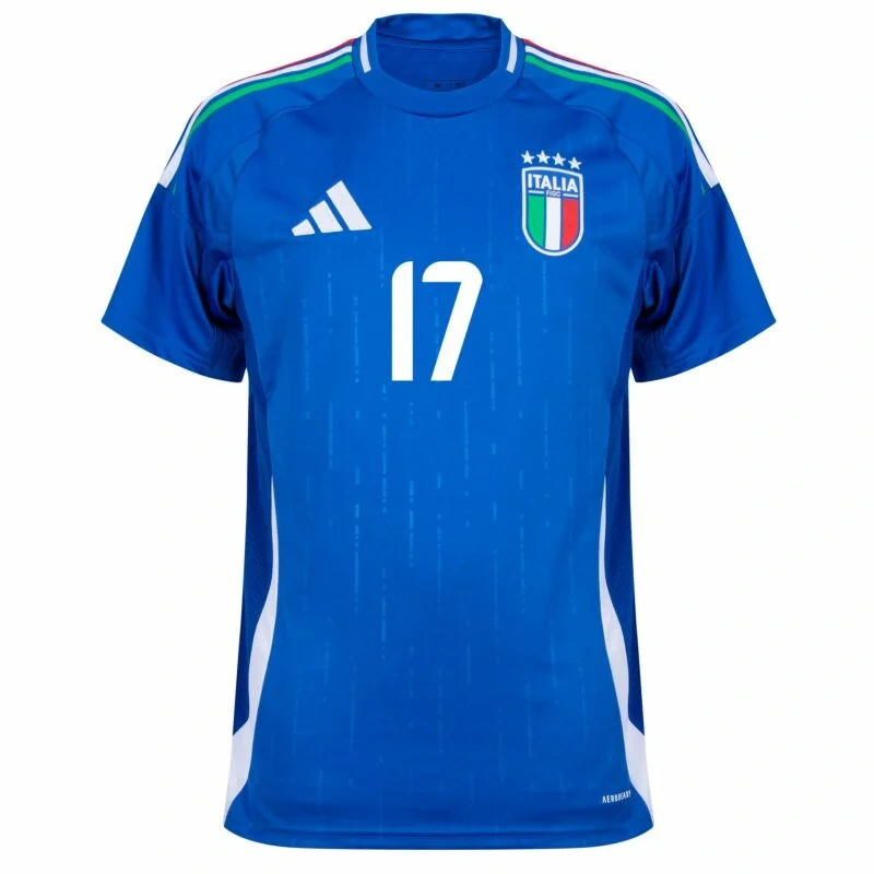 Italy Natio Home Frattesi 17 Shirt 2024-2025 Fan Size：S-2XL Non-Customize