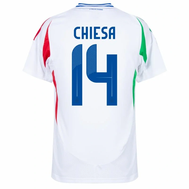 Italy Natio Away Chiesa 14 Shirt 2024-2025 Fan Size：S-2XL Non-Customize