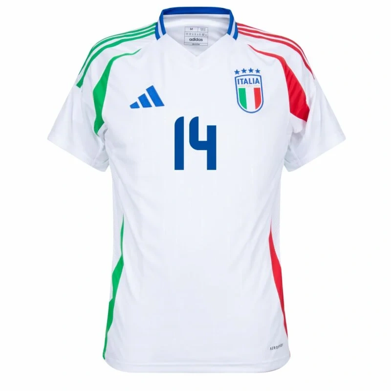 Italy Natio Away Chiesa 14 Shirt 2024-2025 Fan Size：S-2XL Non-Customize
