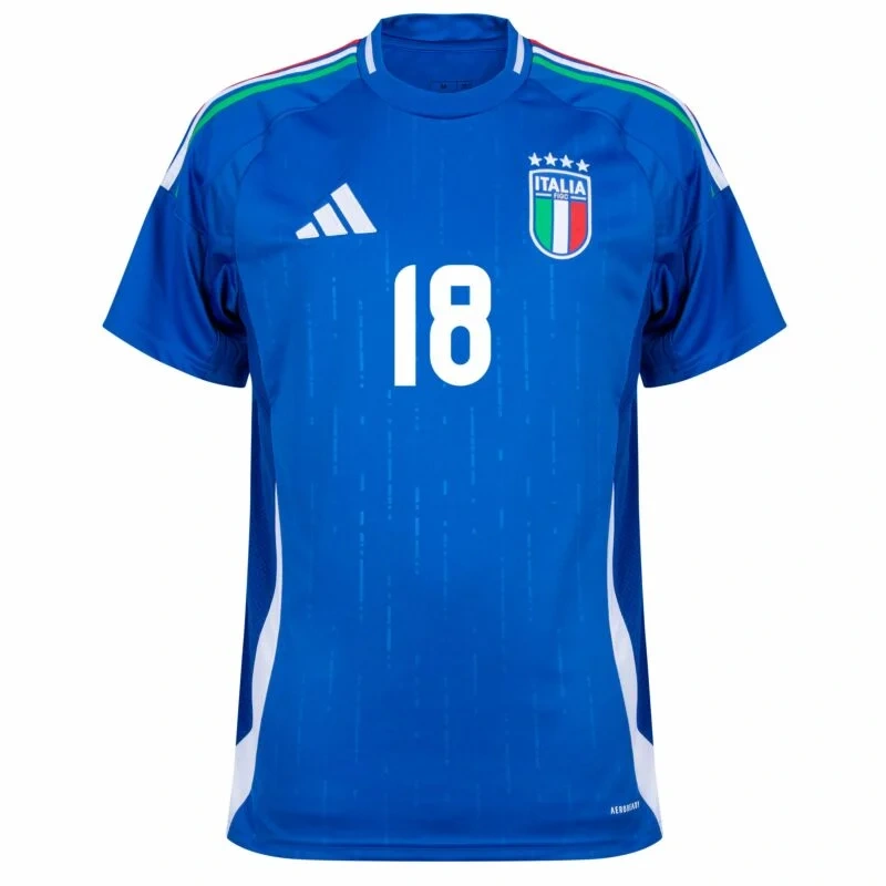 Italy Natio Home Barella 18 Shirt 2024-2025 Fan Size：S-2XL Non-Customize