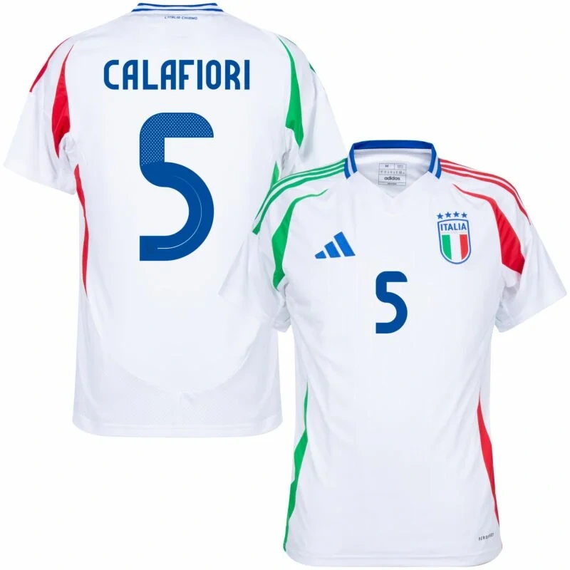 Italy Natio Away Calafiori 5 Shirt 2024-2025 Fan Size：S-2XL Non-Customize