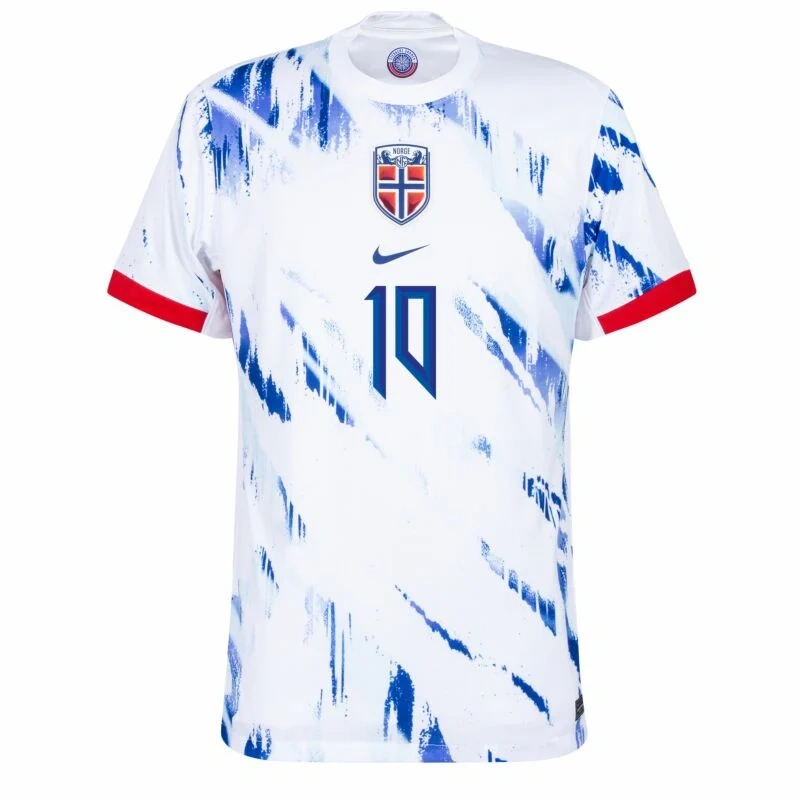 Norway Nation Away Ødegaard 10 Shirt 2024-2025 Fan Size：S-2XL Non-Customize