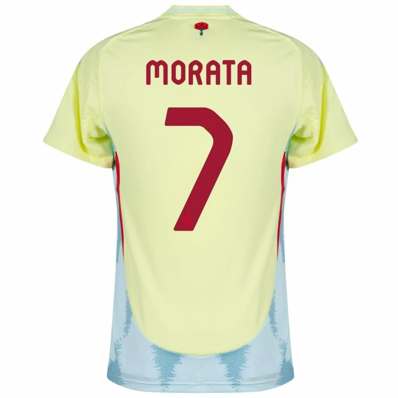 Spain Away Morata 7 Shirt 2024-2025 Fan / Player version  Size：S-2XL Non-Customize