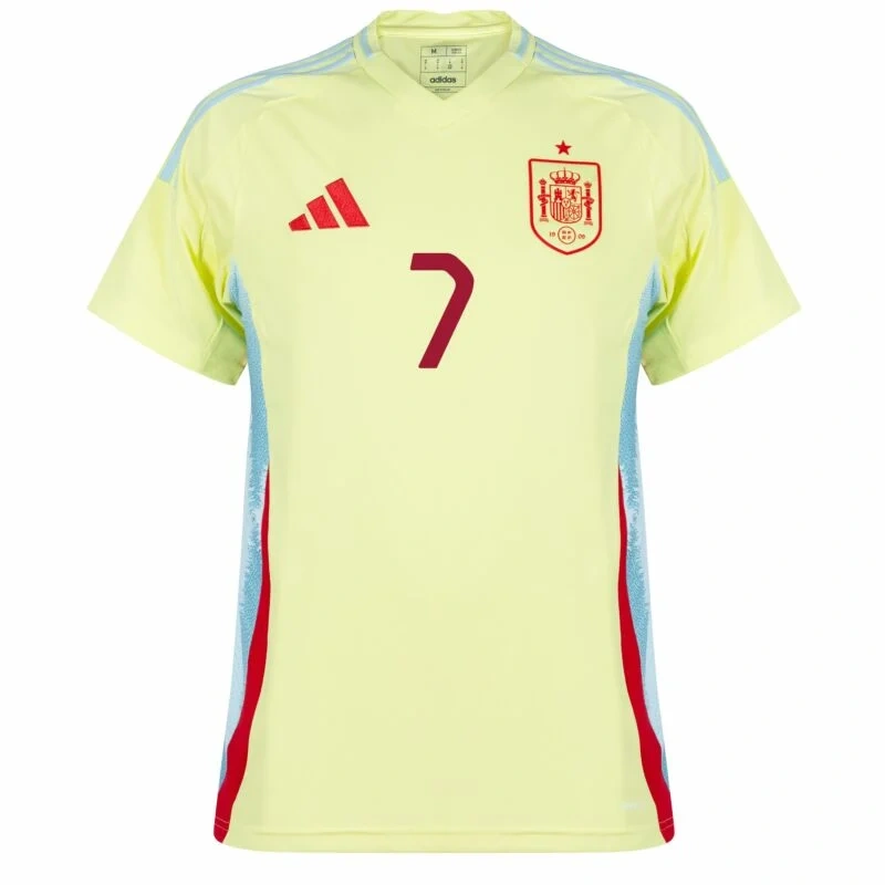 Spain Away Morata 7 Shirt 2024-2025 Fan / Player version  Size：S-2XL Non-Customize