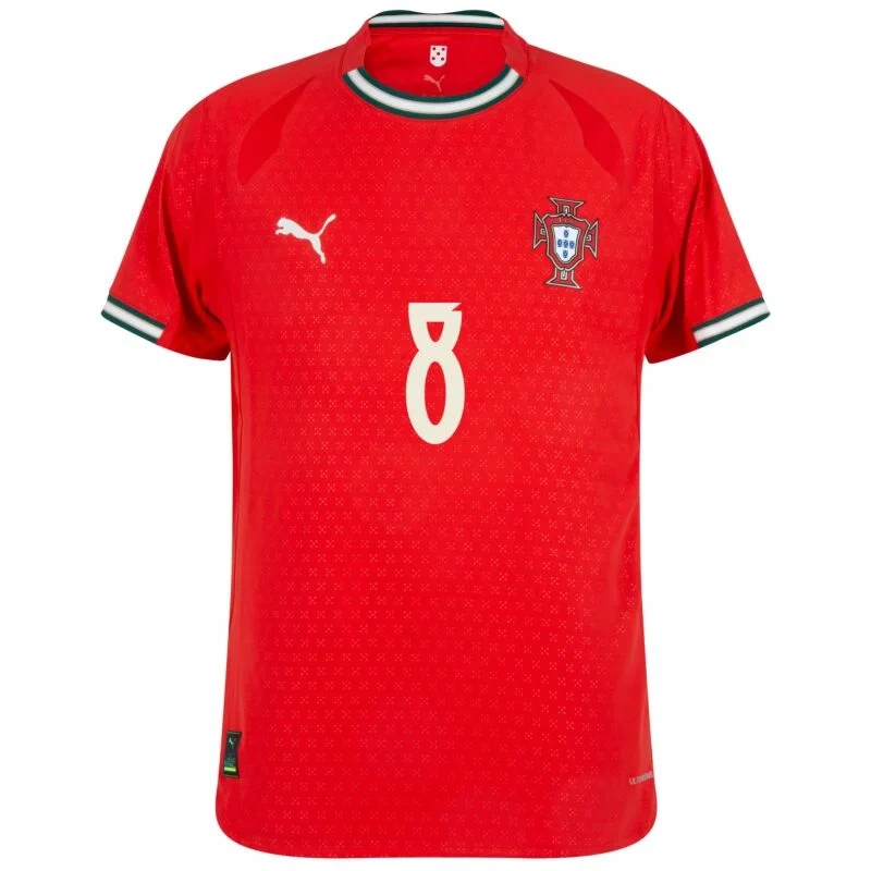 Portugal Home B.Fernandes 8 Shirt 2025-2026 Fan / Player version  Size：S-2XL Non-Customize
