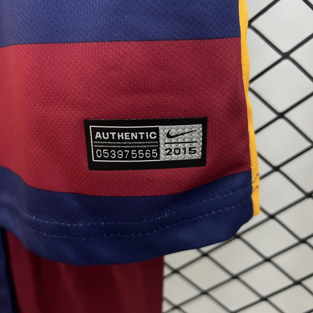 Barcelona 15-16 Home Retro Kid Kits Youth Apparels Sport Jersey