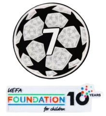 24/26 UCL 7 & uefa foundation 10 years badge