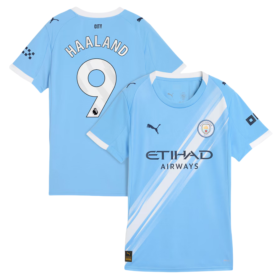 Manchester City Home Haaland 9 Shirt 2025-2026 fans version/ Player version Non-Customize