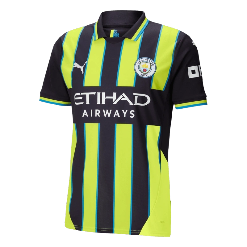 Manchester City Away De Bruyne 17 Shirt 2024-2025  fans version / Player version  Non-Customize