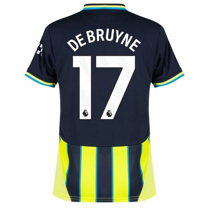 Manchester City Away De Bruyne 17 Shirt 2024-2025  fans version / Player version  Non-Customize