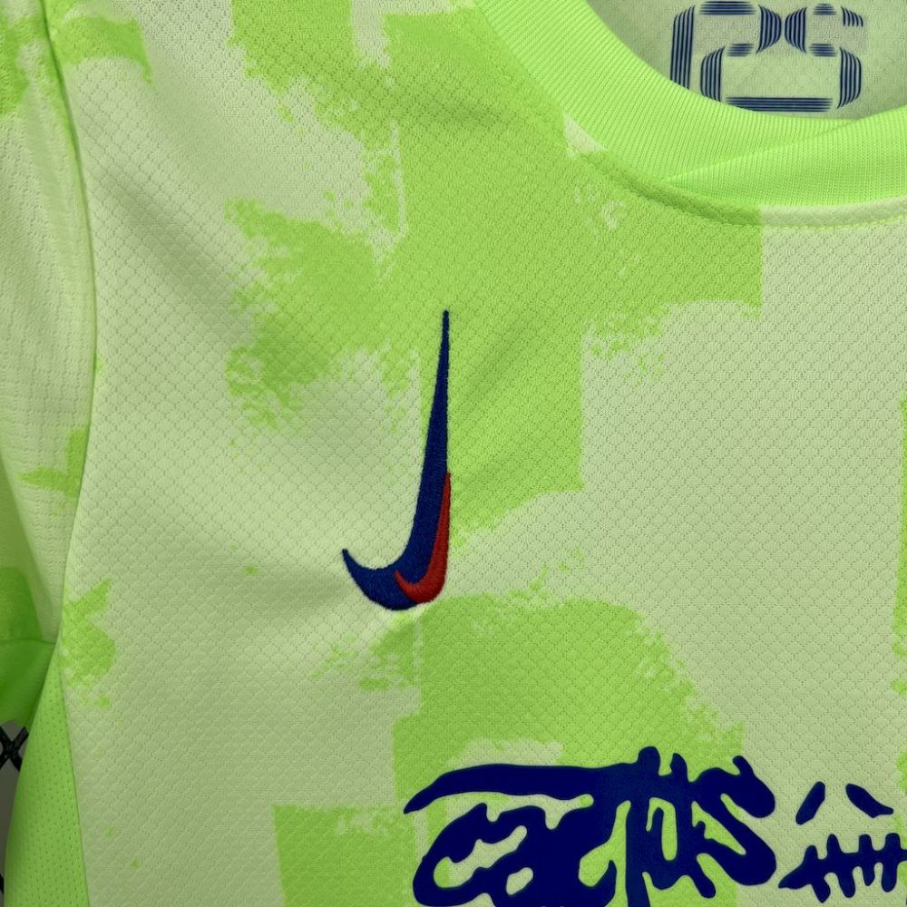 Barcelona Third Travis Scott Edition Kid Kits Youth Apparels Soccer Jersey 24-25