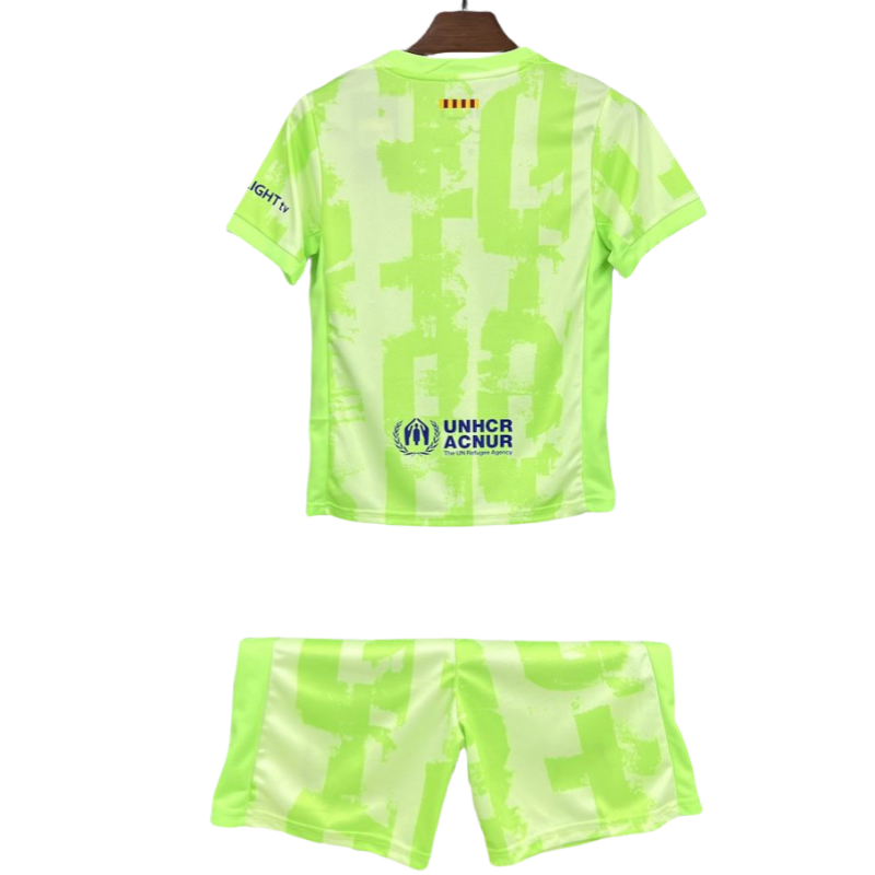 Barcelona Third Travis Scott Edition Kid Kits Youth Apparels Soccer Jersey 24-25