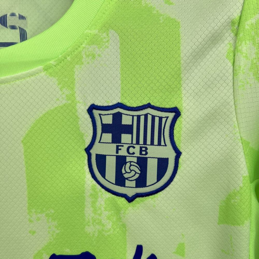 Barcelona Third Travis Scott Edition Kid Kits Youth Apparels Soccer Jersey 24-25