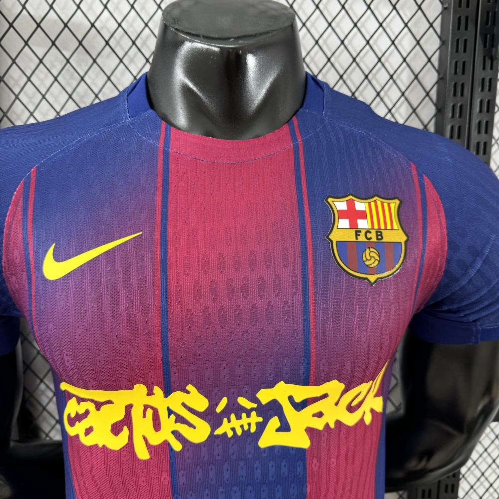 Barcelona X Travis Scott Home Shirt Soccer Jersey 25-26