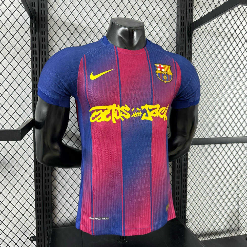 Barcelona X Travis Scott Home Shirt Soccer Jersey 25-26