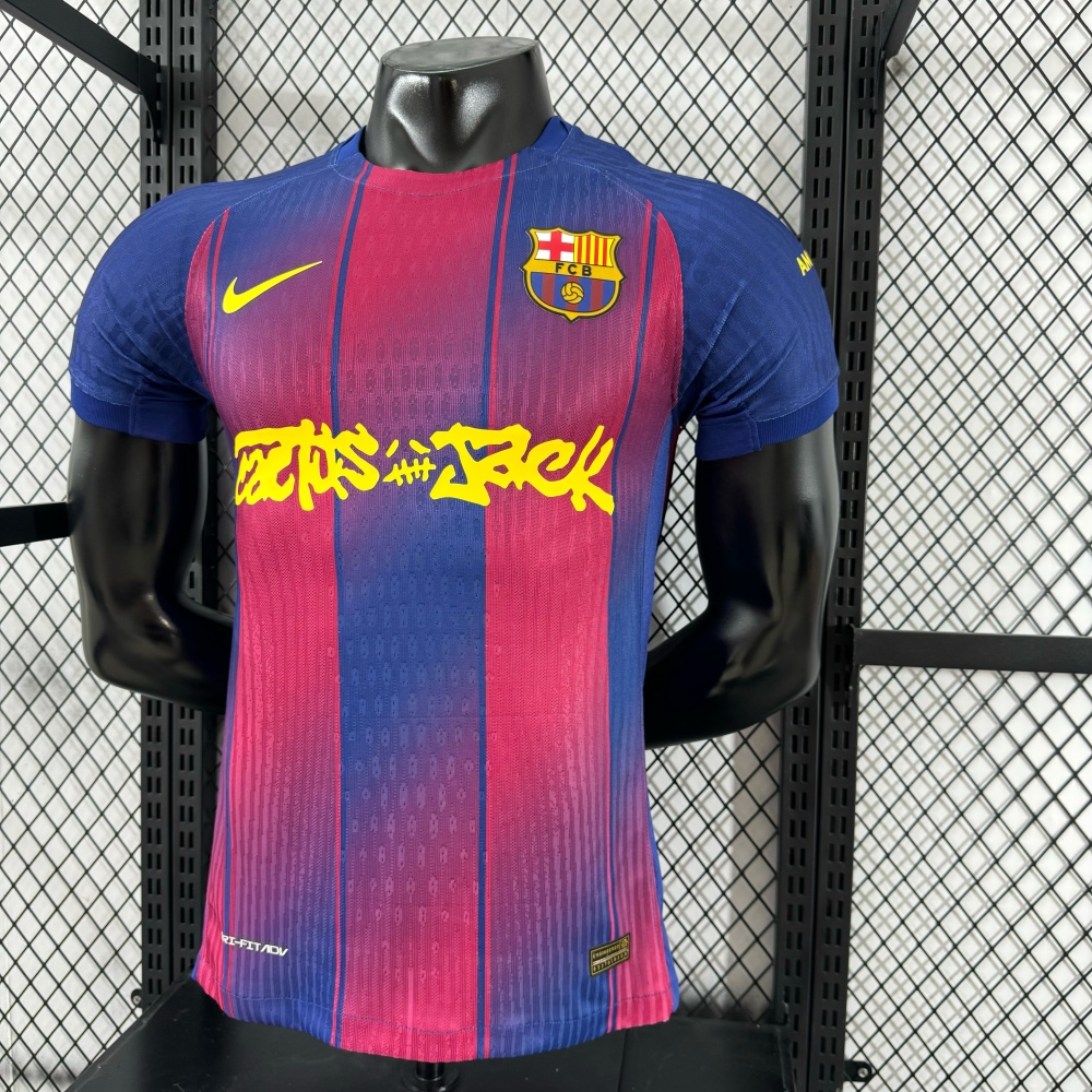 Barcelona X Travis Scott Home Shirt Soccer Jersey 25-26