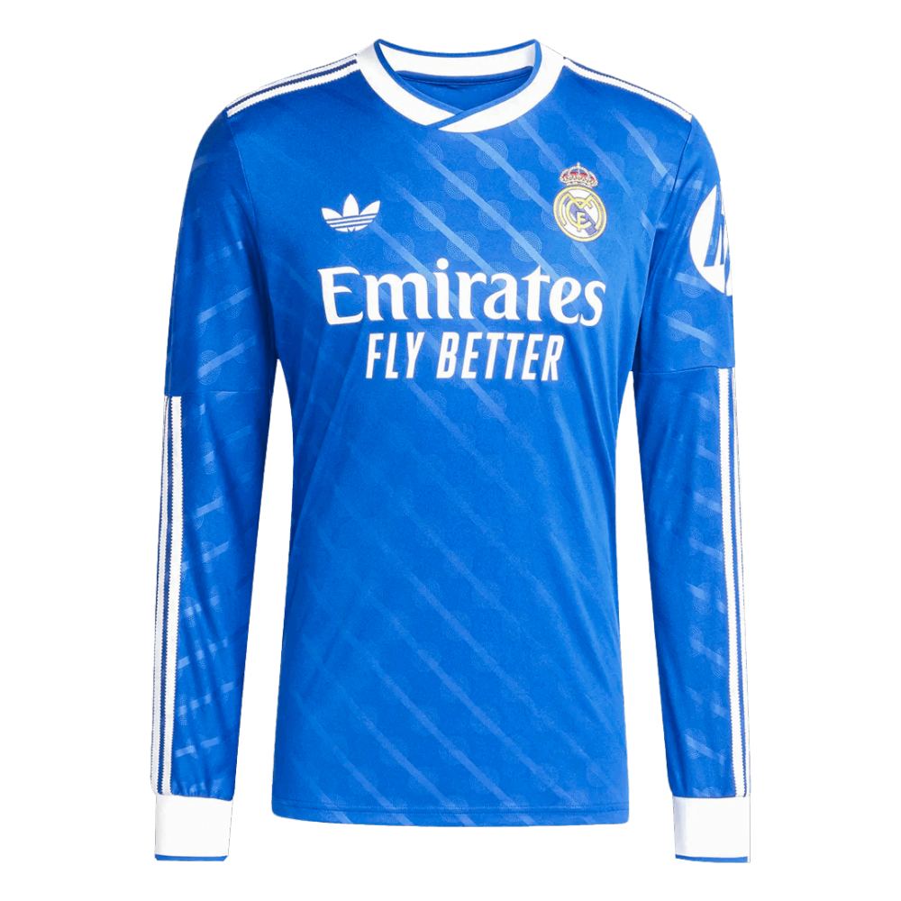 Real Madrid Long Sleeve Jersey Third Away Football Player Version Shirt 2025-26
