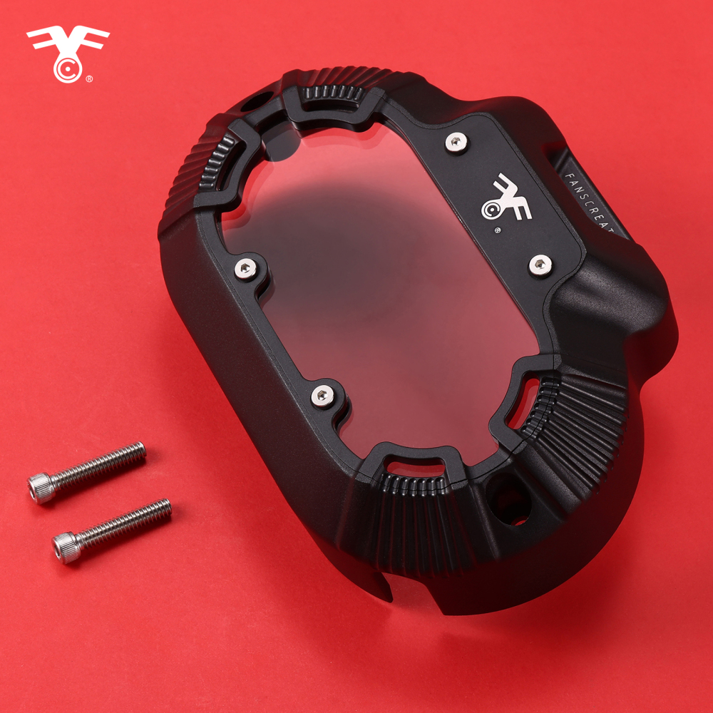 Forge Transmission Side CNC Cut Clarity Cover For Harley Touring street Road Tri Glide King 2014-2025