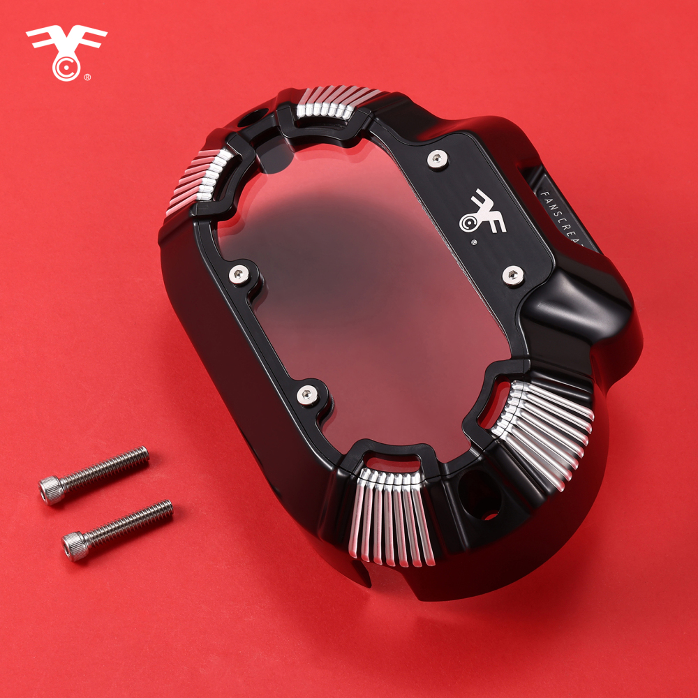 Forge Transmission Side CNC Cut Clarity Cover For Harley Touring street Road Tri Glide King 2014-2025