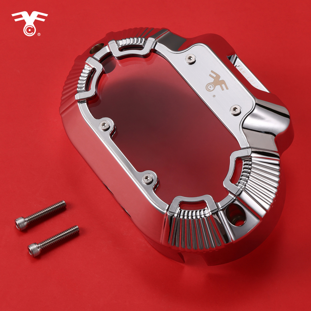 Forge Transmission Side CNC Cut Clarity Cover For Harley Touring street Road Tri Glide King 2014-2025