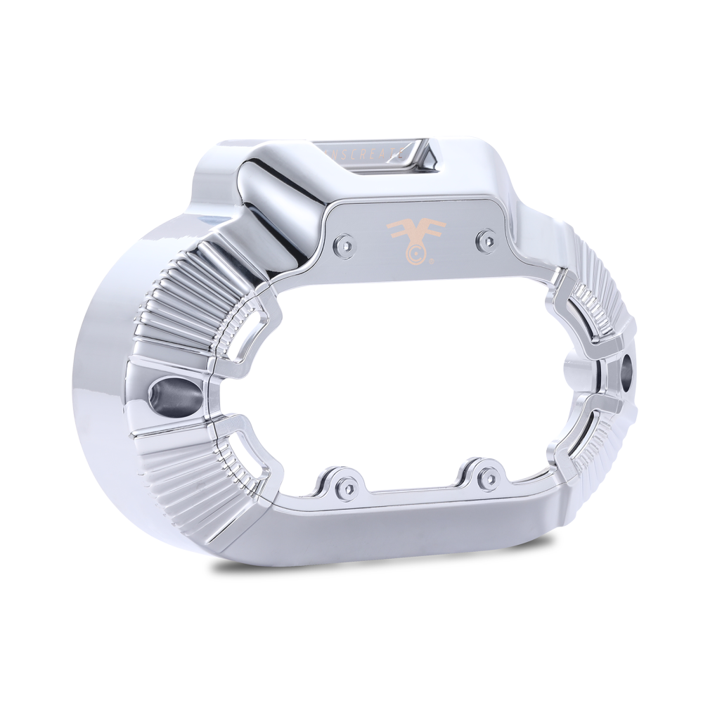Forge Transmission Side CNC Cut Clarity Cover For Harley Touring street Road Tri Glide King 2014-2025