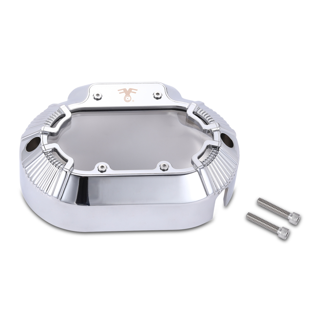 Forge Transmission Side CNC Cut Clarity Cover For Harley Touring street Road Tri Glide King 2014-2025