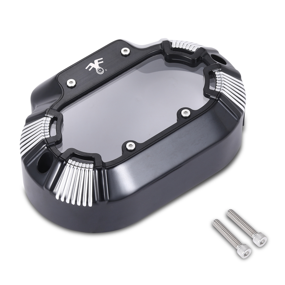 Forge Transmission Side CNC Cut Clarity Cover For Harley Touring street Road Tri Glide King 2014-2025