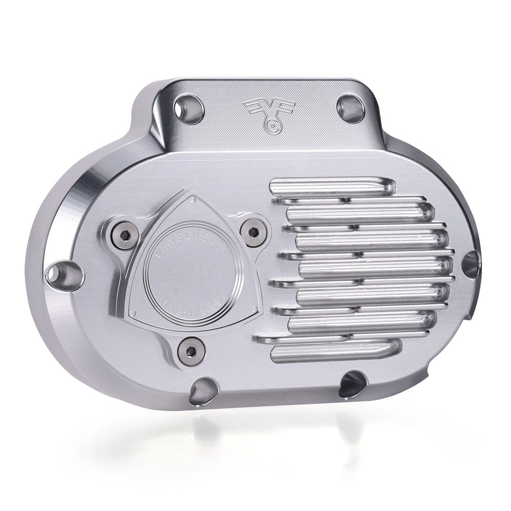 Fanscreate CNC Transmission Side Cable-Actuated Clutch Cover Raw Aluminum for Harley 2006–2017 Dyna & Softail 2007-2013 Touring