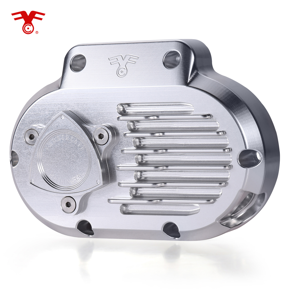 Fanscreate CNC Transmission Side Cable-Actuated Clutch Cover Raw Aluminum for Harley 2006–2017 Dyna & Softail 2007-2013 Touring