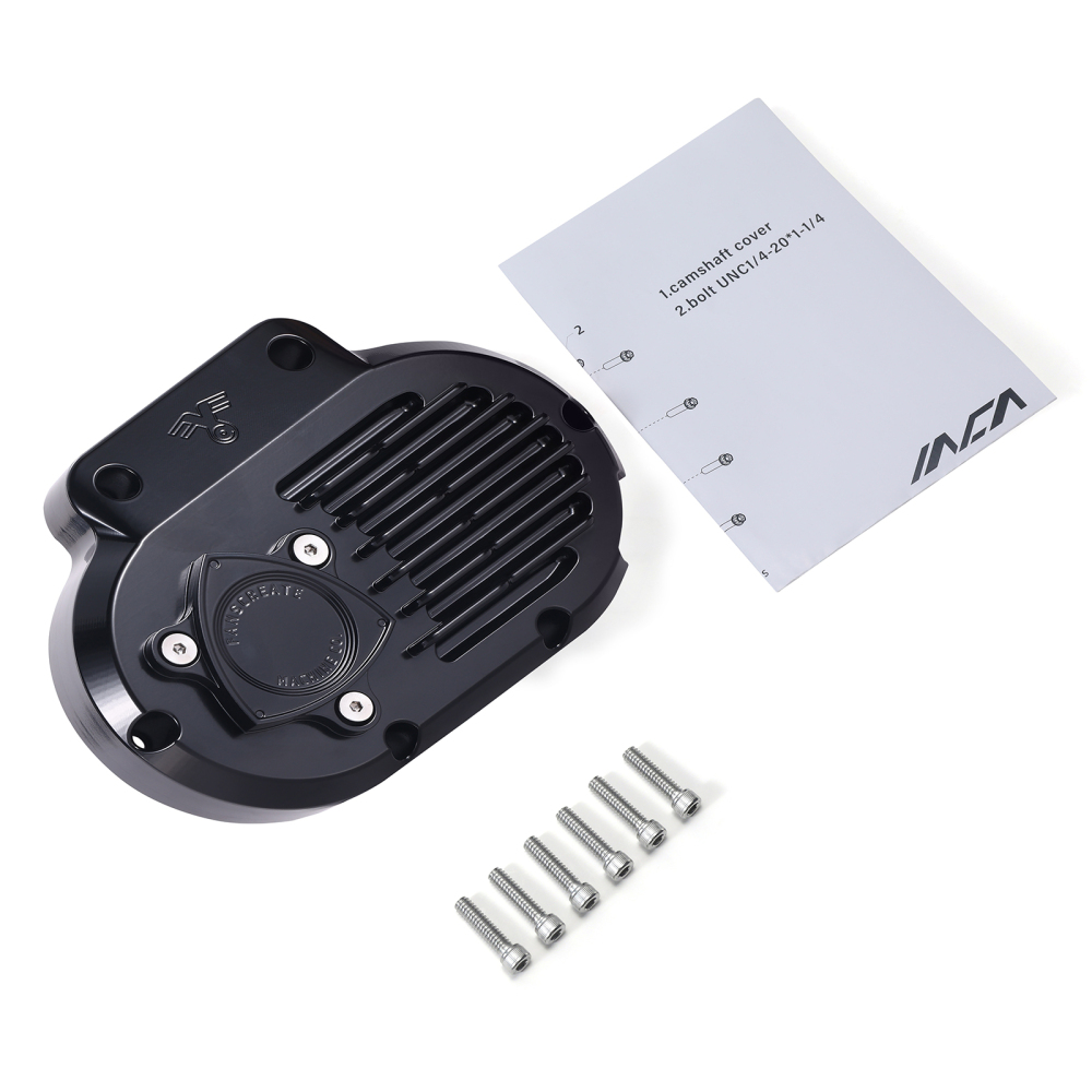 Fanscreate Billet Transmission Side Cable-Actuated Clutch Cover Black for Harley Dyna Softail 2017 & Touring 2013 Engine Cover