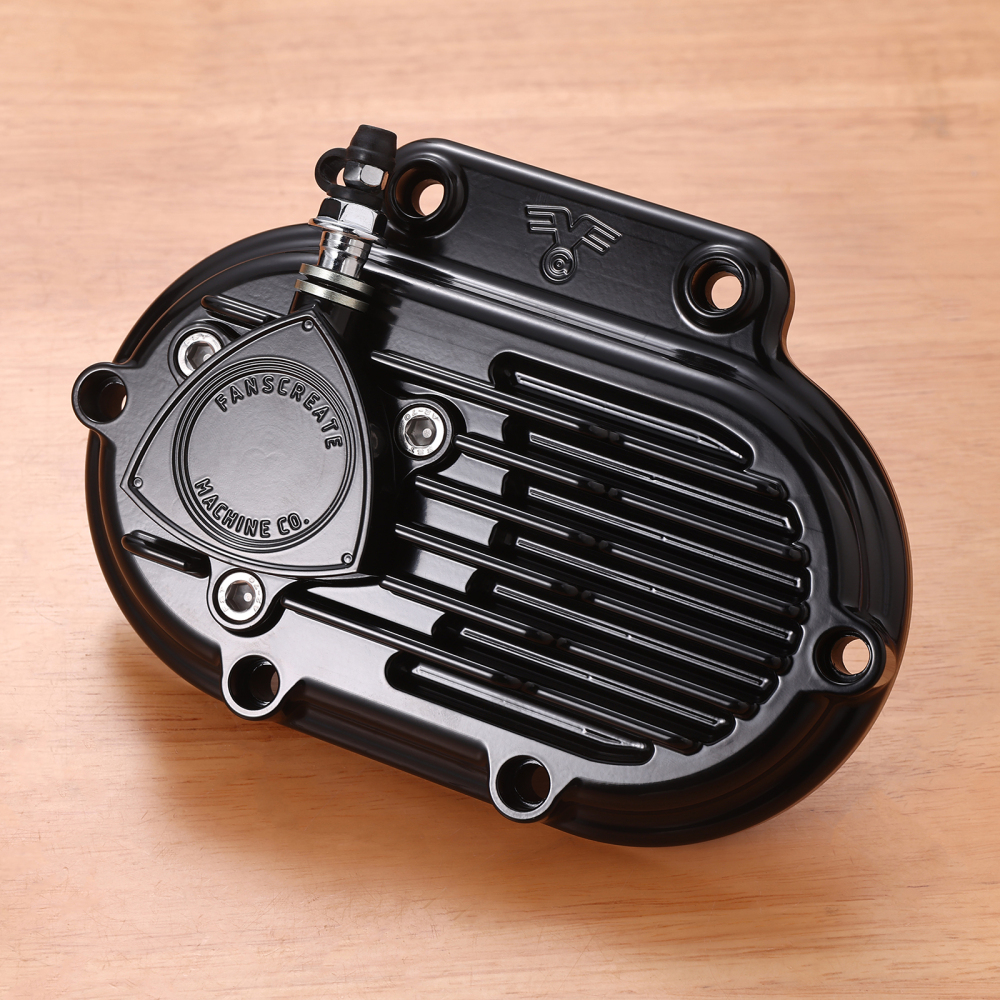 Fanscreate Billet Hydraulic Clutch Transmission Side Cover Black for Harley Touring 2014-2020 M8 Twin Cam Engine Cover