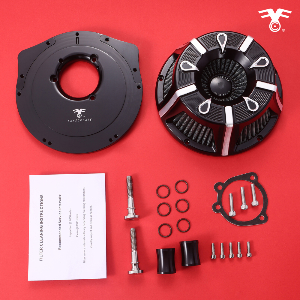 Fanscreate Flow Flow Air Cleaner for Harley Twin Cam Dyna Softail 2000–2015 & Touring 1997–2007