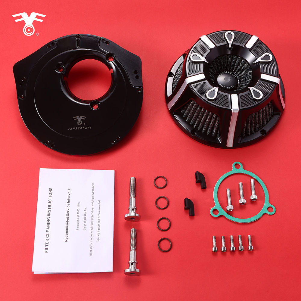 Fanscreate Flow Air Cleaner For Harley Milwaukee-Eight Softail 2018–2024 & Touring 2017–2023