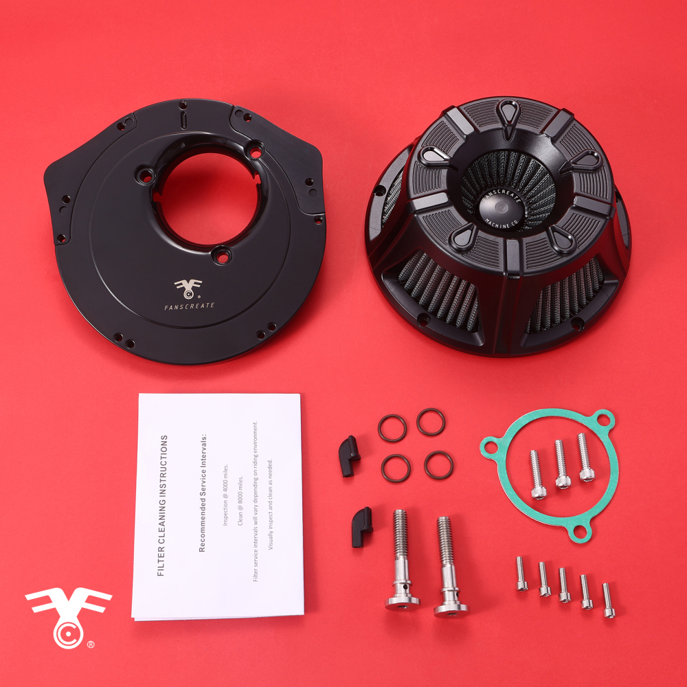 Fanscreate Flow Air Cleaner For Harley Milwaukee-Eight Softail 2018–2024 & Touring 2017–2023