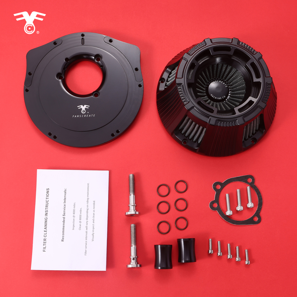 Fanscreate Forge Inverted Sucker Air Cleaner For Harley 2000-2015 Softail 1999-2017 Dyna 2001-2007 FLT/Touring