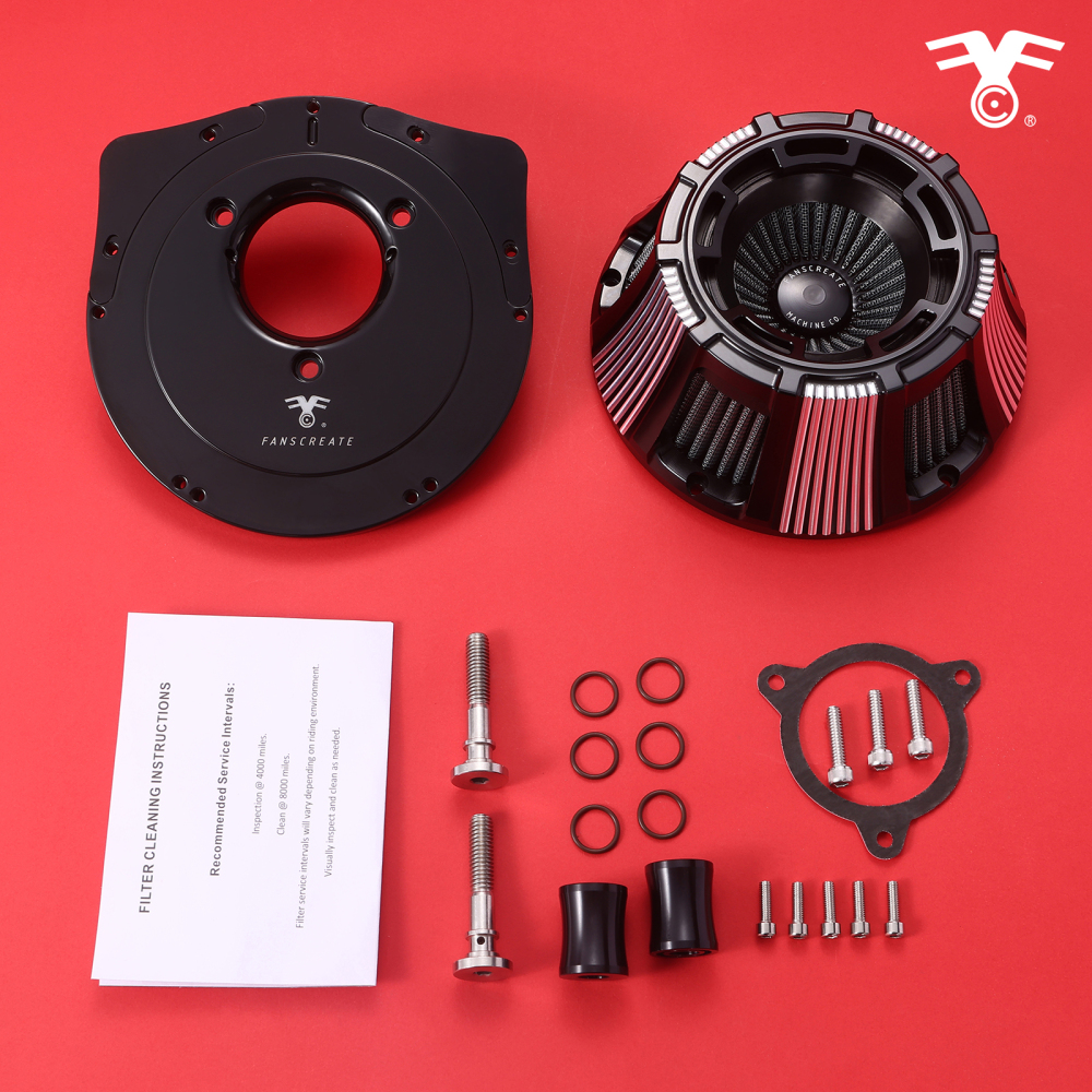 Fanscreate Forge Inverted Sucker Air Cleaner For Harley Twin Cam 2016-2017 Softail 2016-2017 FXDLS 2008-2016 Touring
